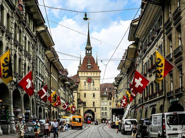 Foto van de middeleeuwse toren Käfigturm