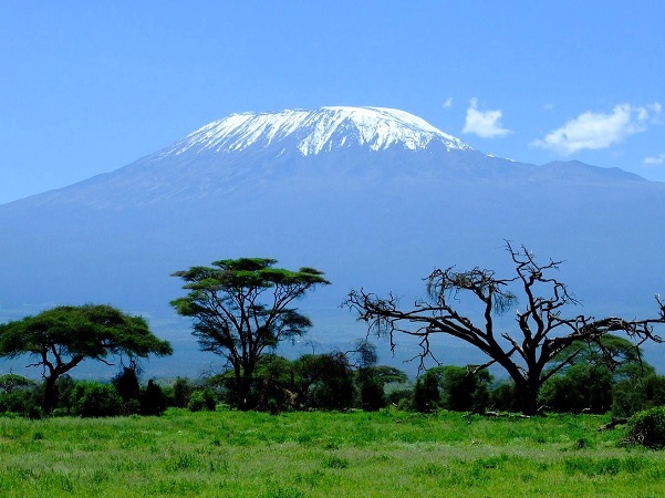 Een blik op de hoogste berg van het Afrikaanse continent, de Kilimanjaro