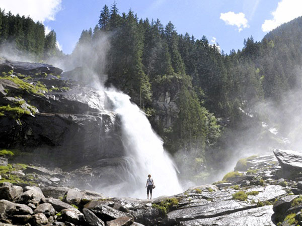 Een foto van de Krimml-watervallen in het Hohe Tauern National Park
