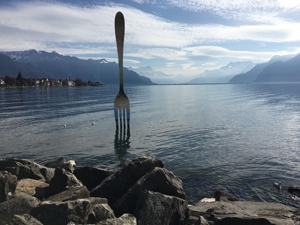 Een foto van het Meer van Genève 